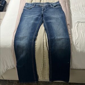 Wrangler Dark Blue Women's Boot Cut Jeans - Long